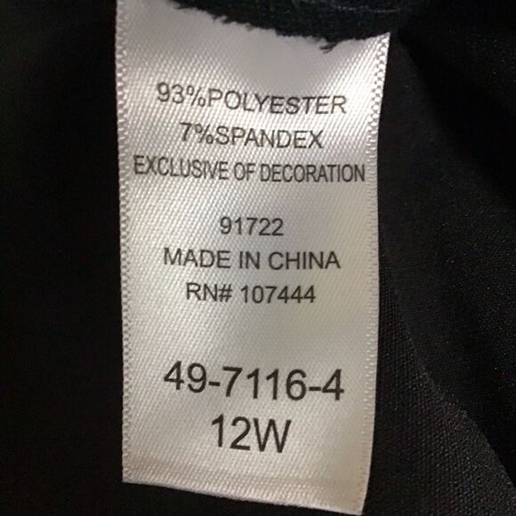 Jessica London Women’s Plus 12W Black Ankle Pants Straight Leg Workwear - Picture 3 of 14